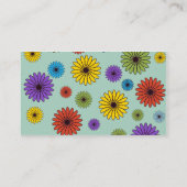 Carte de visite floral vert Mint (Dos)