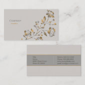 Carte de visite floral victorien (Devant / Derrière)