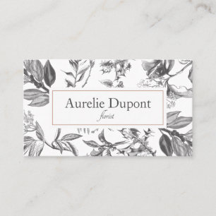 Carte de visite floral vintage