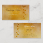 Carte de visite floral vintage (Devant / Derrière)