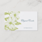 Carte De Visite Floral vintage élégant (Dos)