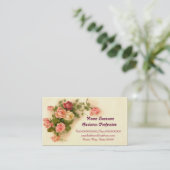 CARTE DE VISITE FLORAL VINTAGE MIGNON (Debout devant)