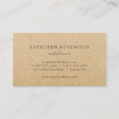 Carte De Visite Floral Vintage rustique (Dos)