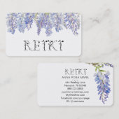 Carte De Visite *~* Floral Wisteria Flower Watercolor - REIKI (Devant / Derrière)