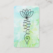 Carte De Visite *~* Floral Yoga Coeur pivoine Fleur Reiki Lotus (Devant)