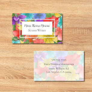 Carte de visite florale