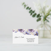 Carte de visite florale à l'encre (Debout devant)