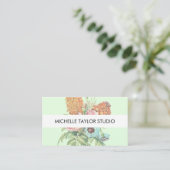 Carte de visite florale boho botanique (Debout devant)