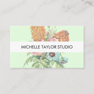 Carte de visite florale boho botanique