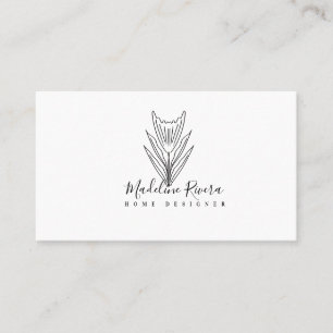 Carte de visite florale botanique minimaliste
