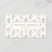 Carte de visite florale chic (Devant)
