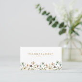 Carte de visite florale chic (Debout devant)