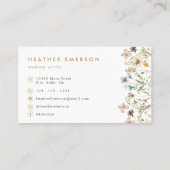Carte de visite florale chic (Dos)