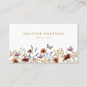 Carte de visite florale chic
