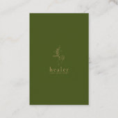 Carte de visite florale élégante soin énergétique (Devant)