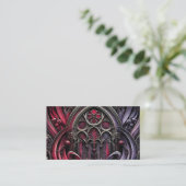 Carte de visite florale gothique (Debout devant)