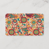 Carte de visite florale groovy psychédélique des a (Devant)