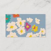 Carte de visite florale moderne colorée (Dos)