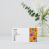Carte de visite florale orange mignonne (Debout devant)