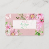 carte de visite florale rose (Devant)