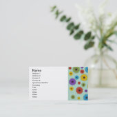 Carte de visite florale verte menthe mignonne (Debout devant)