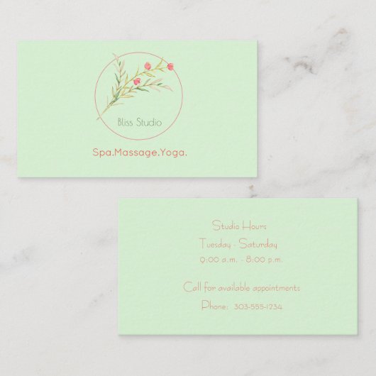 Carte De Visite Flore (Devant / Derrière)