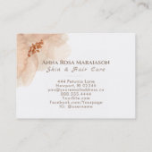 Carte De Visite *~* Flore Abstrait Peach Beige Aquarelle (Dos)