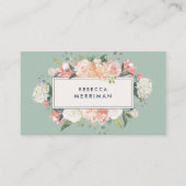 Carte De Visite Flore antique - Blush & Sage (Devant)