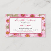 Carte De Visite Flore blanc rose pâle (Dos)