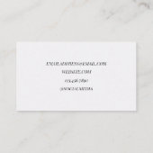 Carte De Visite Flore bleu poussiéreux (Dos)