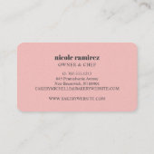 Carte De Visite Flore Boulangerie Rolling Pin 6 Punch Loyauté (Dos)