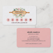 Carte De Visite Flore Boulangerie Rolling Pin 6 Punch Loyauté (Devant / Derrière)