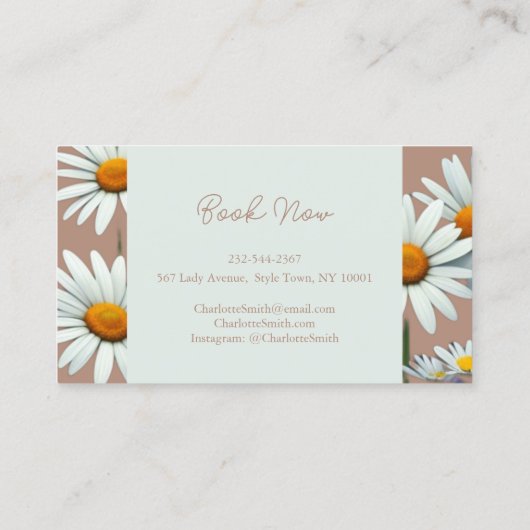 Carte De Visite Flore d'arc moderne (Dos)