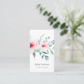 Carte De Visite Flore de Blush et de Sage | vertical (Debout devant)