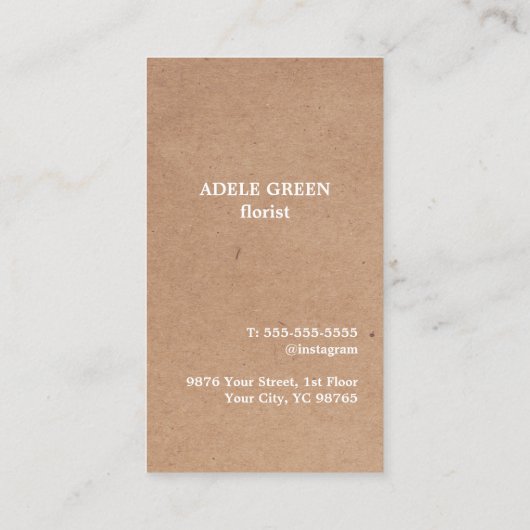 Carte De Visite Flore de dessin moderne simple (Dos)