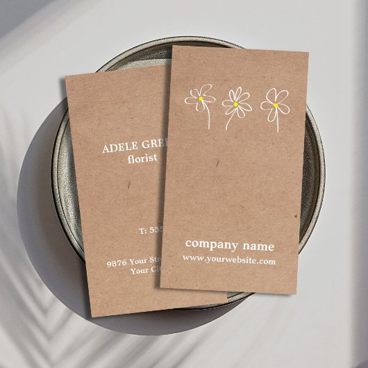 Carte De Visite Flore de dessin moderne simple