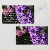 Carte De Visite Flore de printemps Blue Hyacinth II (Devant / Derrière)
