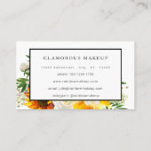 Carte De Visite Flore de tournesol artistique - Blanc 2 (Dos)