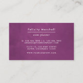 Carte De Visite Flore de velours profond (Dos)