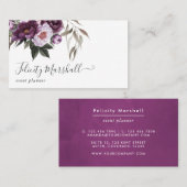 Carte De Visite Flore de velours profond (Devant / Derrière)