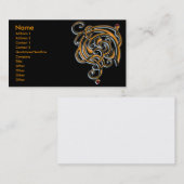 Carte De Visite Flore décorative antique (Devant / Derrière)