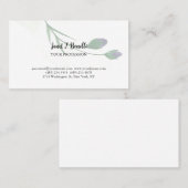 Carte De Visite Flore Élégant Plaque Simple Professionnel (Devant / Derrière)