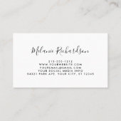 Carte De Visite Flore florale moderne et élégante (Dos)