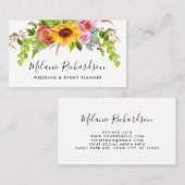 Carte De Visite Flore florale moderne et élégante (Devant / Derrière)