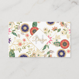 Carte De Visite Flore folklorique branchée Flore originale Design