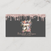 Carte De Visite Flore Mixer Rose Gold Drives Bakery (Devant)