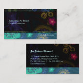 Carte De Visite Flore Nocturne moderne Esthétique (Devant / Derrière)