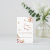 Carte De Visite Flore Papillon Baisers Baby shower Déchets Raffin (Debout devant)