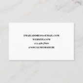 Carte De Visite Flore pastel minimale (Dos)