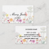 Carte De Visite Flore personnalisée (Devant / Derrière)